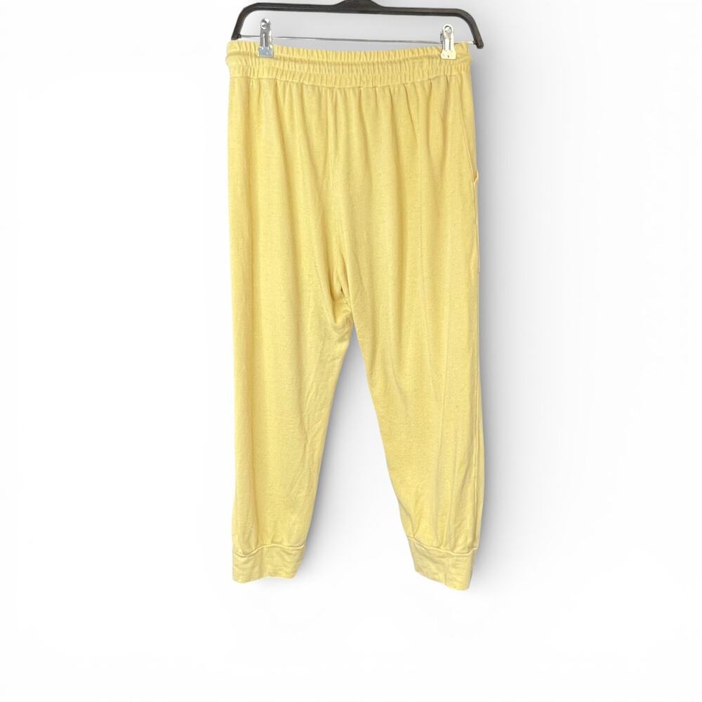 NWOT Free People Movement Freestyle Cropped Pants Mustard Yellow - Size Large - Picture 2 of 7